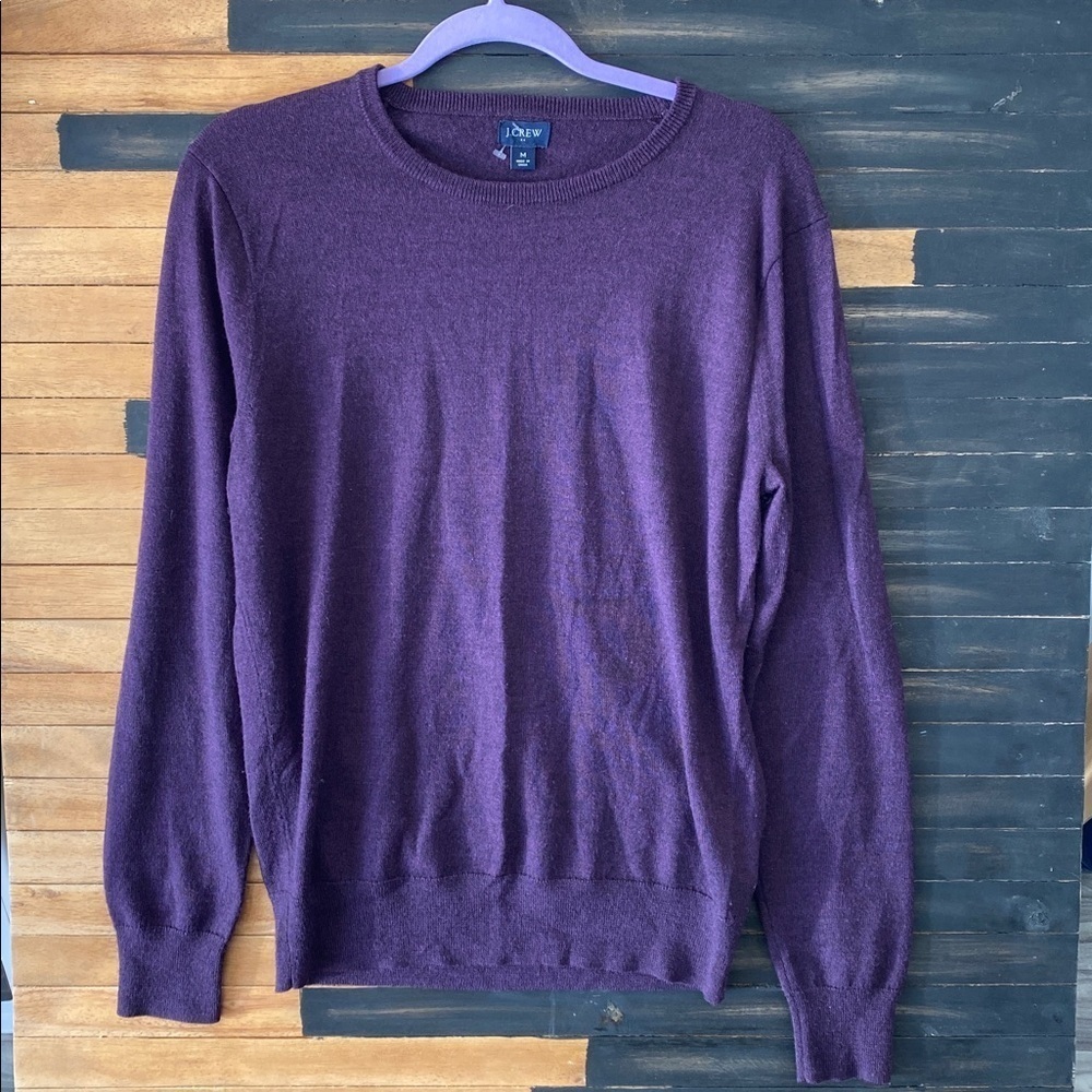 J.Crew Men’s Purple Wool Blend Sweater Size M 50% Wool 50% Acrylic Y-18